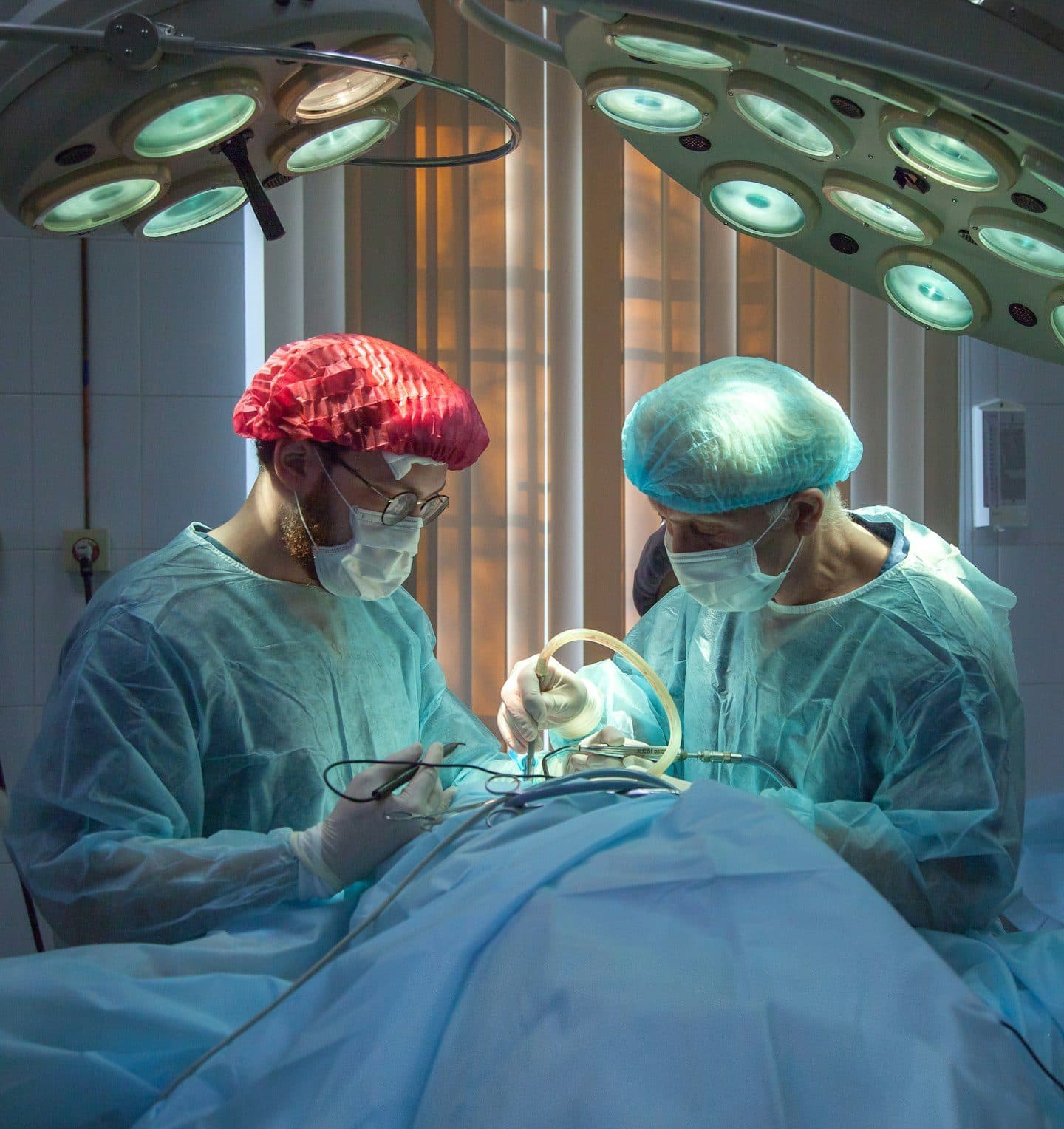Operating theatre with anaesthesia equipment