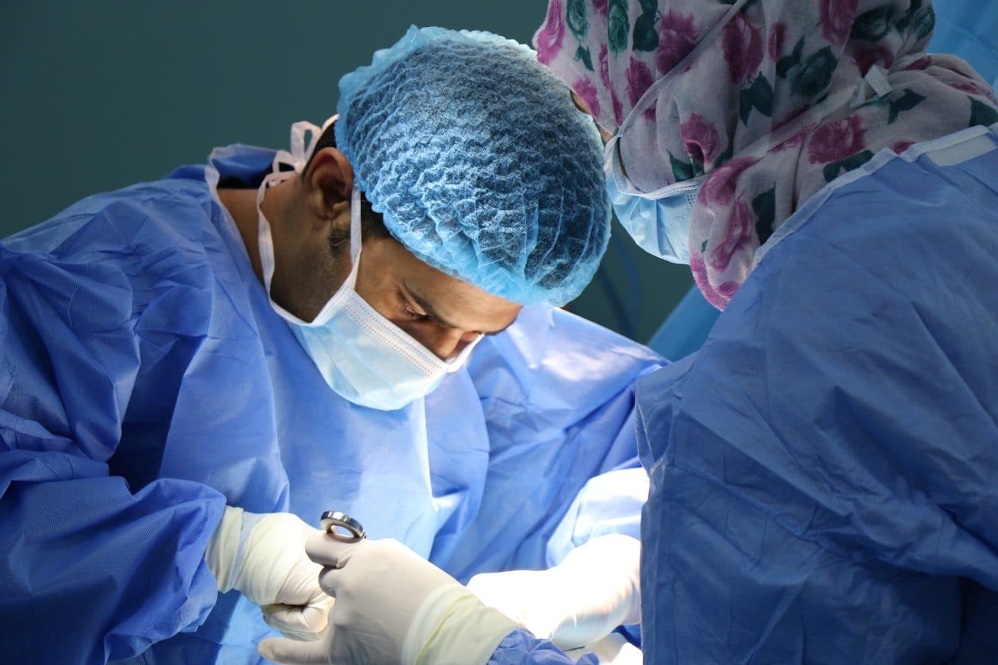 Surgical team in an operating room